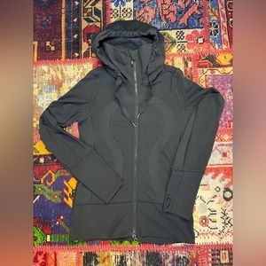 Lululemon Zip Up Sweater Jacket Spandex Workout Size 6 Womens Black